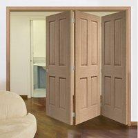 Bespoke Thrufold Victorian Oak 4P Folding 3+0 Door No Raised Mouldings