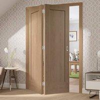 Bespoke Thrufold Pattern 10 Oak 1P Folding 2+0 Door