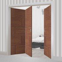 bespoke thrufold ravenna walnut flush folding 21 door prefinished