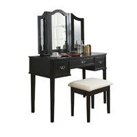 bella dressing table set black