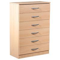 bella 6 chest of drawers beech