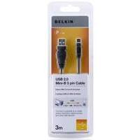 Belkin Usb 2.0 A-minib Cable Usba-5-pin Minib In Charcoal 3m