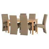 Belmont 6 Seater Dining Set Taupe