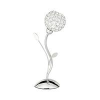 Bellis II Chrome Table Lamp With Round Glass Button Ball Shade