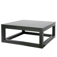 Belina Wooden Coffee Table Square In Solid Oak Black