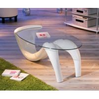 Bella Glass Coffee Table In Curved High Gloss White