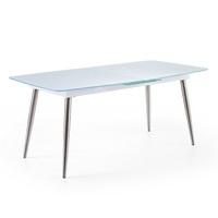 Belton Extendable Glass Dining Table In White