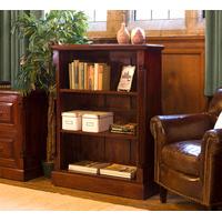 Belarus Wooden Low Open Bookcase In Mahogany