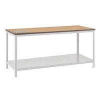 BENCH - WORK SQ.TUBE - MDF TOP & LOWER STEEL SHELF 1500X600MM