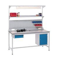 BENCH -WORK SQ.TUBE 1 BLU DRAW CUPBOARD & ACCESSORIES