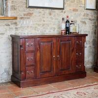 Belarus Sideboard In Mahogany With 2 Door Cupboard And 6 Drawers