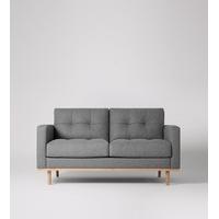 berlin two seater sofa in light grey wool light feet