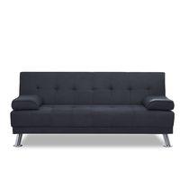 Berlin Fabric Sofa Bed Black