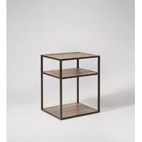 Beck bedside table in Mango Wood & Charcoal