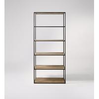 Beck Shelving unit in mango wood & charcoal