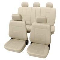 Beige Seat Covers with a Classy Leather Look - For Mazda 323 S Mk V 1994 to 2000