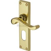 Bedford Oval Profile Door Handle (Set of 2) Finish: Polished Brass