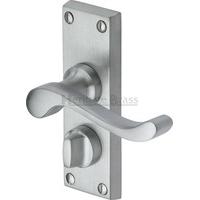 Bedford Privacy Door Handle (Set of 2) Finish: Satin Chrome