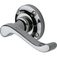 bedford round rose door handle set of 2 finish polished chrome