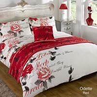 Bed In A Bag Bedding Duvet Set - Odette Red - Double