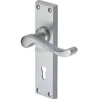 bedford lever lock set of 2 finish satin chrome