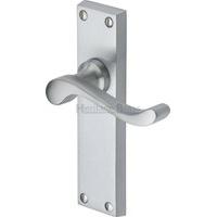 bedford lever latch set of 2 finish satin chrome size 154 cm h x 4 cm  ...