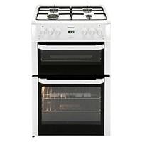 Beko BDVG694WP Double Oven 60cm Gas Cooker - White