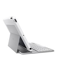 Belkin QODE Ultimate V2 Ultra Thin Lightweight Keyboard Case for iPad Air 2 with Autowake, Dual Device Pairing, 264 Hours Battery - White/Silver