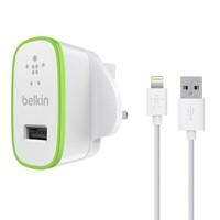 Belkin Fast 2.4 A USB Mains Charger with 1.2 m Lightning Charge and Sync Cable for iPad Pro 9.7 inch/iPad Air 2/iPad Mini/iPone SE/5/5s/5c/6/6s/6 Plus