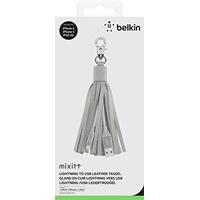 Belkin MIXIT - USB cables (USB A, Lightning, Straight, Straight, Grey, Leather, Metal)