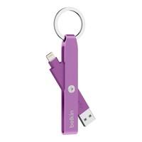 Belkin MIXIT? Lightning to USB Keychain - cable interface/gender adapters (USB A, Lightning, Male/Male, Purple)