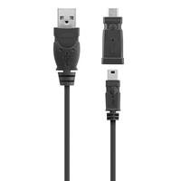 belkin 18m 2 in 1 usb 20 minimicro adapters cable kit