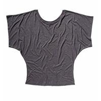 Bella Women\'s Flowy Dolman Draped Sleeve T Shirt Dark Grey Heather L