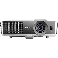 BenQ W1070+ 1080P Full HD Short-Throw Video Projector with 3D Support, Side Projection Support and Flexible Zoom and Lens Shift - White/Grey