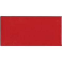 Bevelled Edge Red Wall Tile Pack of 50 (L)200mm (W)100mm