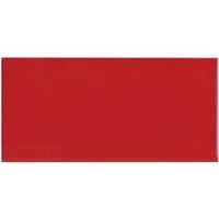 bevelled edge red wall tile pack of 50 l200mm w100mm