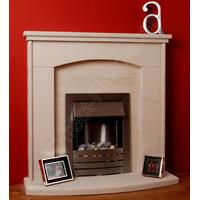 belfield limestone fireplace package with gas fire