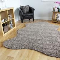 Beige Hide Style Moroccan Modern Shaggy Rug