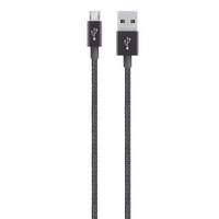 Belkin Premium Mixit Charge and Sync Usb To Micro-usb Braided Tangle Free Cable With Aluminium Connectors - Black