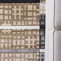 beige grey contemporary patchwork living room rug rio 120x170cm