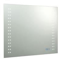 Beta 2 x 2W LED Bathroom IR Mirror With Clock & Shaver Socket IP44 390LM - 84983