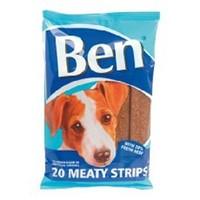 ben dog treats moist meat strips beef pack of 20