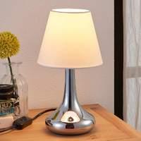 Beautifully-shaped fabric table lamp Henrik