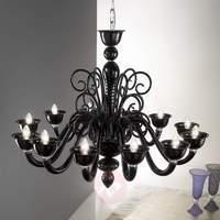 Beautiful BARNABA chandelier, 12-light, black