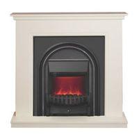 Be Modern Colville Soft White & Anthracite LED Inset Electric Fire Suite