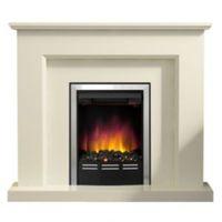 be modern francis white led inset electric fire suite