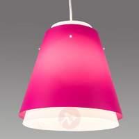 Bell  colourful hanging light in magenta