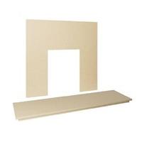 Be Modern 54 Inch x 15 Inch Marfil Micro Marble Hearth And Back Panel Set