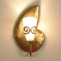 beautiful wall lamp rifugio schnecke gold left