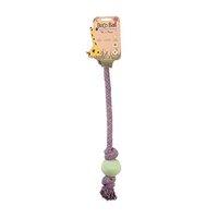 Beco Things Natural Pet Ball On A Rope Small Green